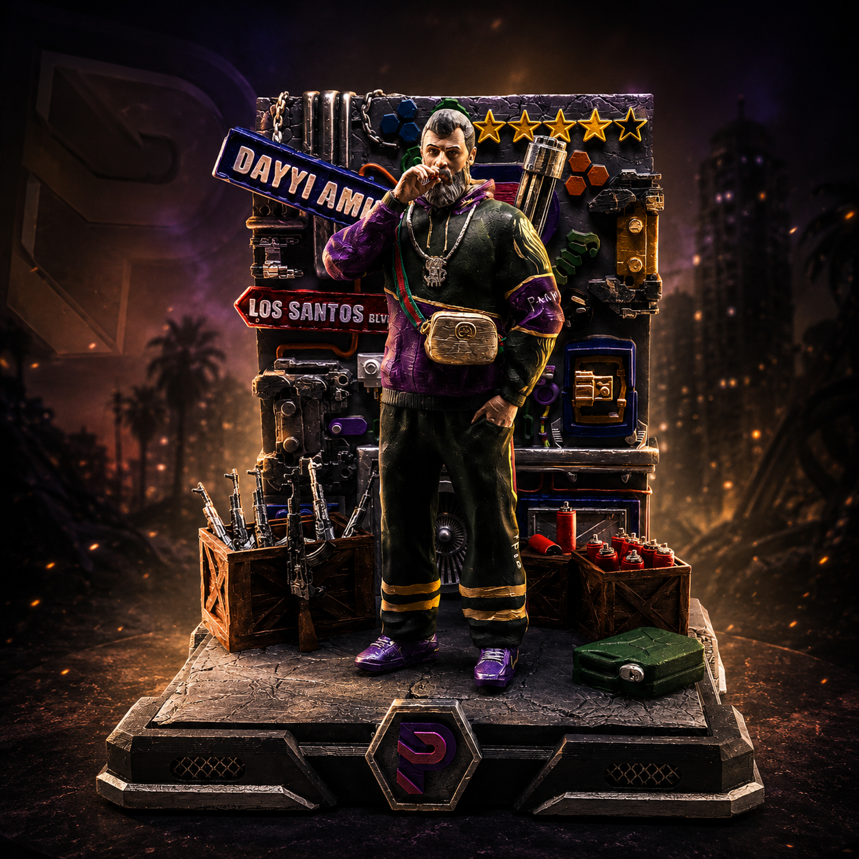 Custom FiveM / VMP GTA RP Character Action Figure (15cm) | فیگور اختصاصی کاراکتر جی تی ای FiveM / VMP (۱۵ سانتی‌متر)