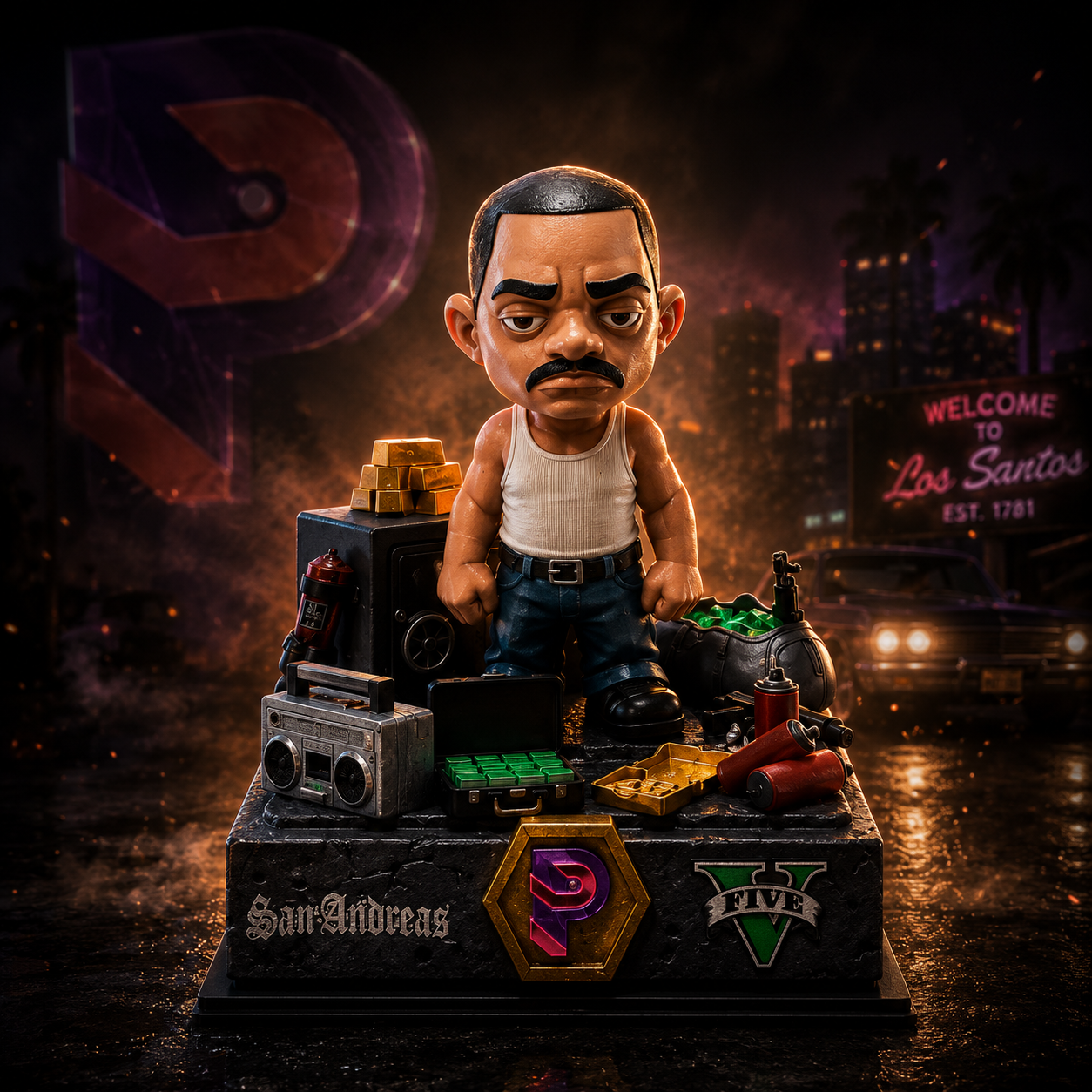 GTA Legends Fantasy Figures – Square Base Edition | فیگور فانتزی کاراکترهای GTA – مدل پایه مربعی